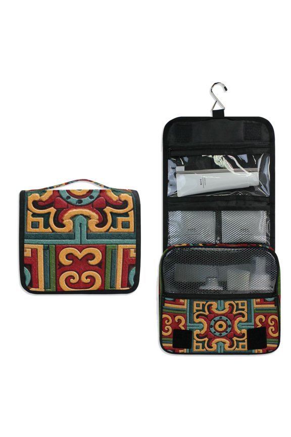 Travel Hanging Toiletry Bag Home Cosmetic Organizer Makeup Bag Aztec-style