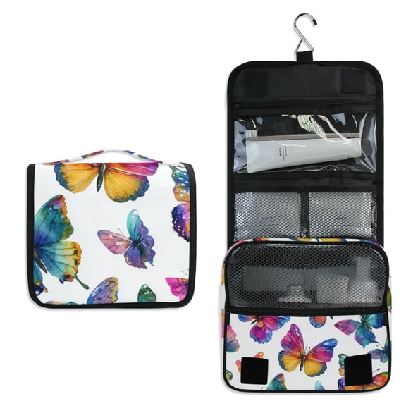 Travel Hanging Toiletry Bag Home Cosmetic Organizer Makeup Bag Gorgeous Butterfly