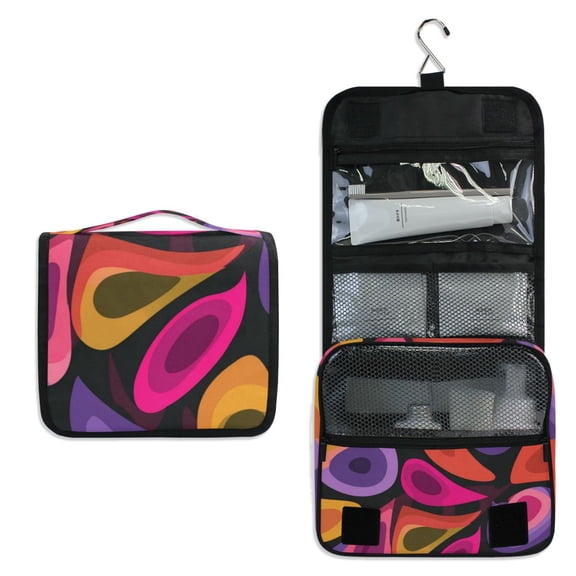 Travel Hanging Toiletry Bag Home Cosmetic Organizer Makeup Bag Large and Small Thick Neon