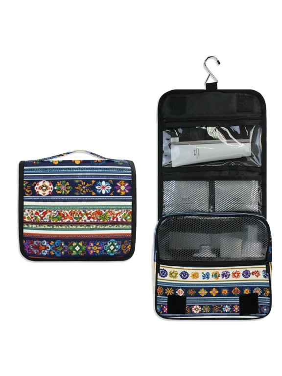 Travel Hanging Toiletry Bag Home Cosmetic Organizer Makeup Bag Traditional Folk Patterns