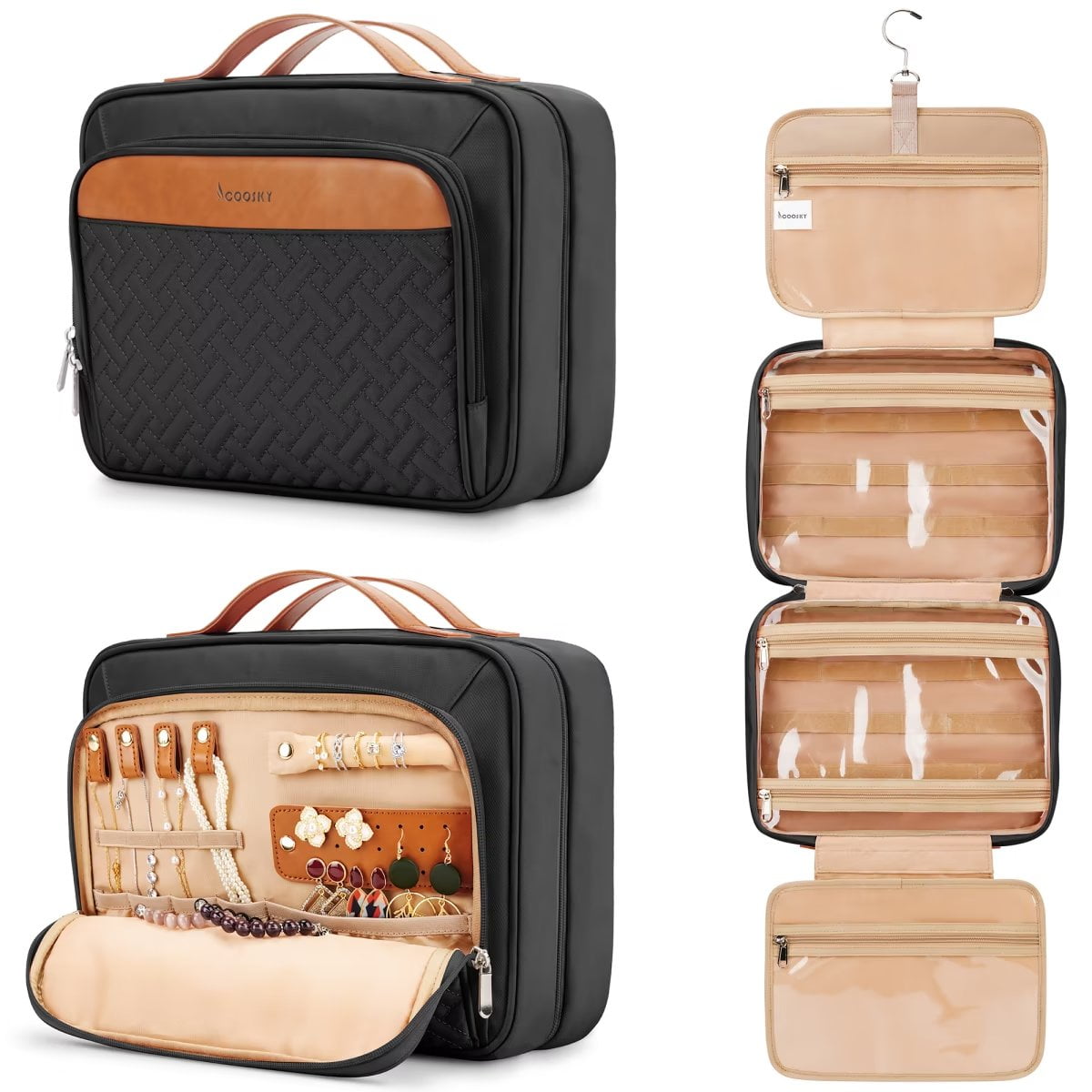 Balvi Toilet bag l'Hédoniste Brown colour With two compartments and handle  Leatherette 25cm - España