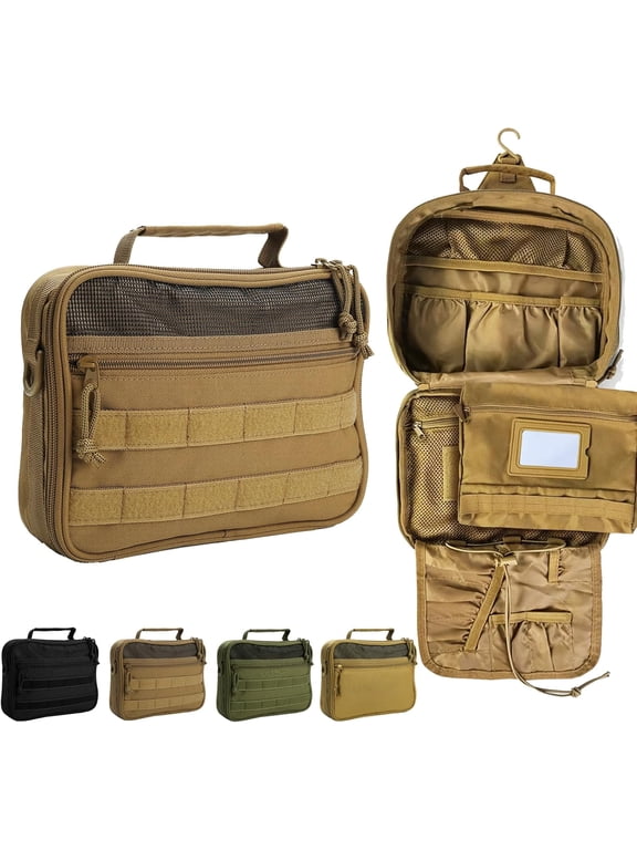 Travel Hanging Toiletry Bags,Tactical Toiletry Bag for Men,Bathroom Essentials Men's Toiletry Bag for Camping,Toiletries Organizer Dopp Kit, Travel Cosmetic Bag,Shaving Hygiene Bag
