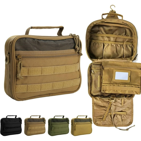 Travel Hanging Toiletry Bags,Tactical Toiletry Bag for Men,Bathroom Essentials Men's Toiletry Bag for Camping,Toiletries Organizer Dopp Kit, Travel Cosmetic Bag,Shaving Hygiene Bag