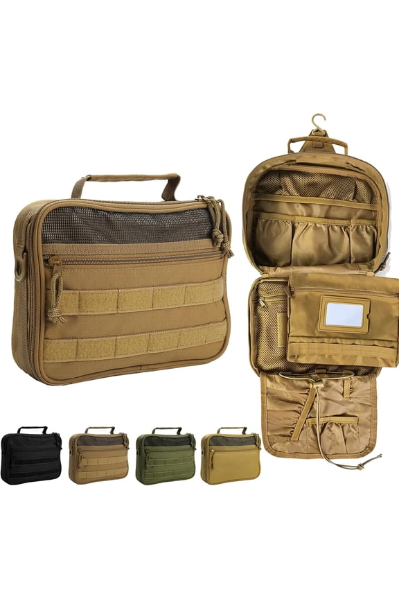 Travel Hanging Toiletry Bags,Tactical Toiletry Bag for Men,Bathroom Essentials Men's Toiletry Bag for Camping,Toiletries Organizer Dopp Kit, Travel Cosmetic Bag,Shaving Hygiene Bag