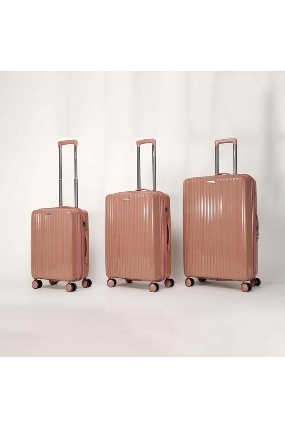 Travel Hard Case Luggage Sets 3 Piece,Luggage Set PP Material Travel Suitcase Set With Spinner Wheels for Men Women, 20''/24''/28'',Hard-sided Luggage