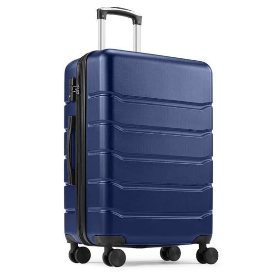 Travel Hard Shell Rolling Suitcase 24 Inch Lightweight Expandable Luggage, 360 Degree Rotating Spinner Wheels, TSA Approved Combination Lock, Sturdy Hard Luggage for Weekend Getaways & Overseas Trave