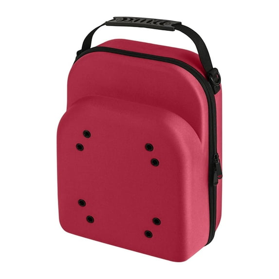 Travel Hat Case, Hard Baseball Hat Storage Box, Portable Shape-Retaining Hat Organizer with Handle, Perfect for Outdoor and Home Traveling, 13x10x5.5in,Red