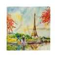 thumbnail image 1 of Travel Head Scarf, Couple Watching Eiffel Tower, Head Wrap, 3 Sizes, by Ambesonne, 1 of 2