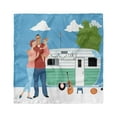 thumbnail image 1 of Travel Head Scarf, Family in Front of a Caravan, Head Wrap, 3 Sizes, by Ambesonne, 1 of 2