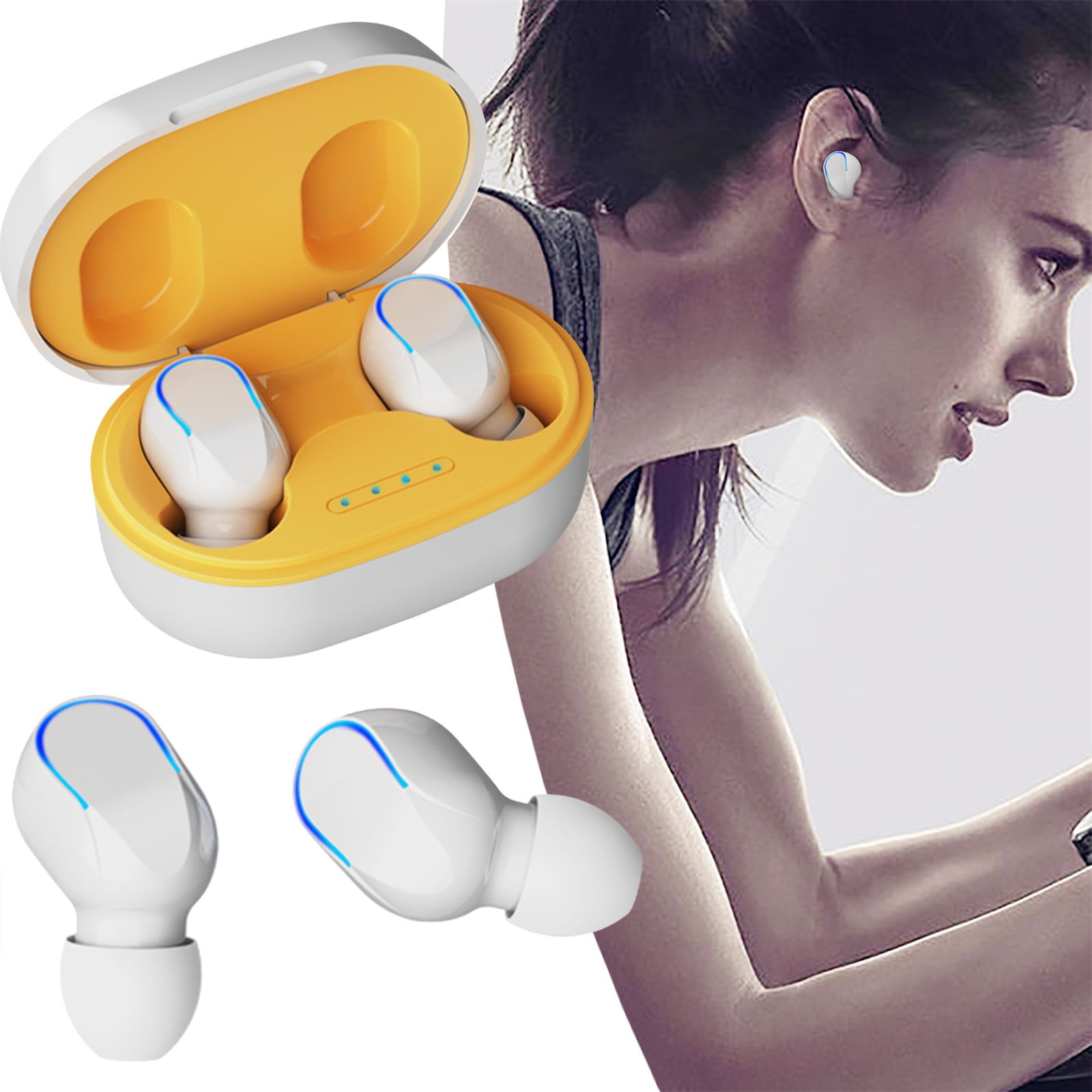 Travel Headphones Earphones with Mic Earbuds for Small Ear Canals