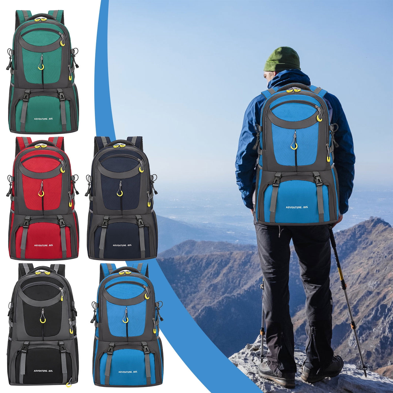 Travel Hiking Backpack 40L/50L/60L Daypack Waterproof Hiking Backpack for Sport Outdoor Cycling Trekking Climbing Camping, 40L - Walmart.com Travel Hiking Backpack 40L/50L/60L Daypack Waterproof Hiking Backpack for Sport Outdoor Cycling Trekking Climbing Camping, 40L - Walmart.com