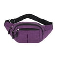 thumbnail image 1 of Travel Hip Hop Package Bum Bags Money Belt Pouch Chest Packs Fanny Pack Waist Bum Bag Cashier Bag PURPLE, 1 of 8
