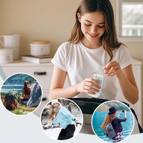 Travel Hygiene Set 3 In 1 - Portable Personal Care Kit with Foldable Brush Cup & Storage Case, Compact Toiletry Organizer for Camping Business Trips Daily Use, Lightweight Leak Resistant Design