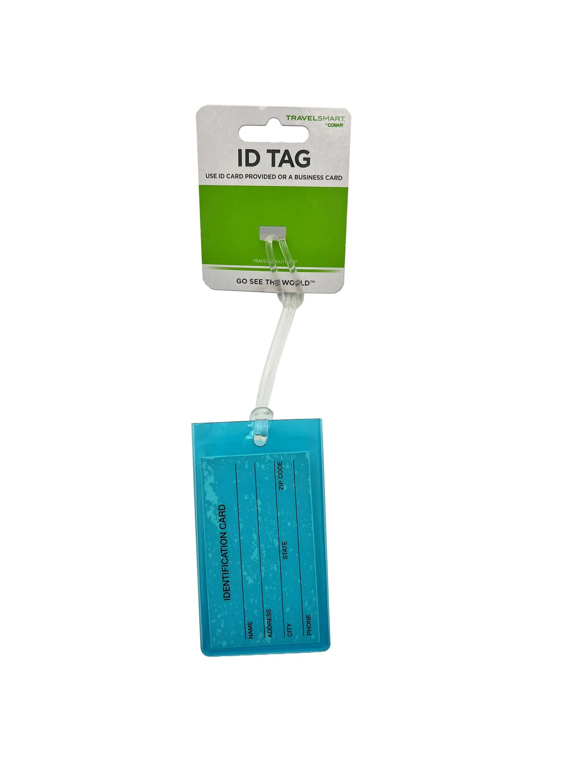 Travel ID Luggage Tag, Durable Flexible Jelly Material, Bold Color for Easy Bag Identification, Write On Back for Info, ID Card, Perfect for Luggage, Gym Bags, Travel, Blue