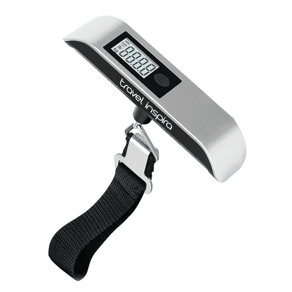 Travel Inspira Luggage Scale, Portable Digital Hanging Baggage Scale for Travel, Suitcase Weight Scale with Rubber Paint, 110 Pounds, Battery Included
