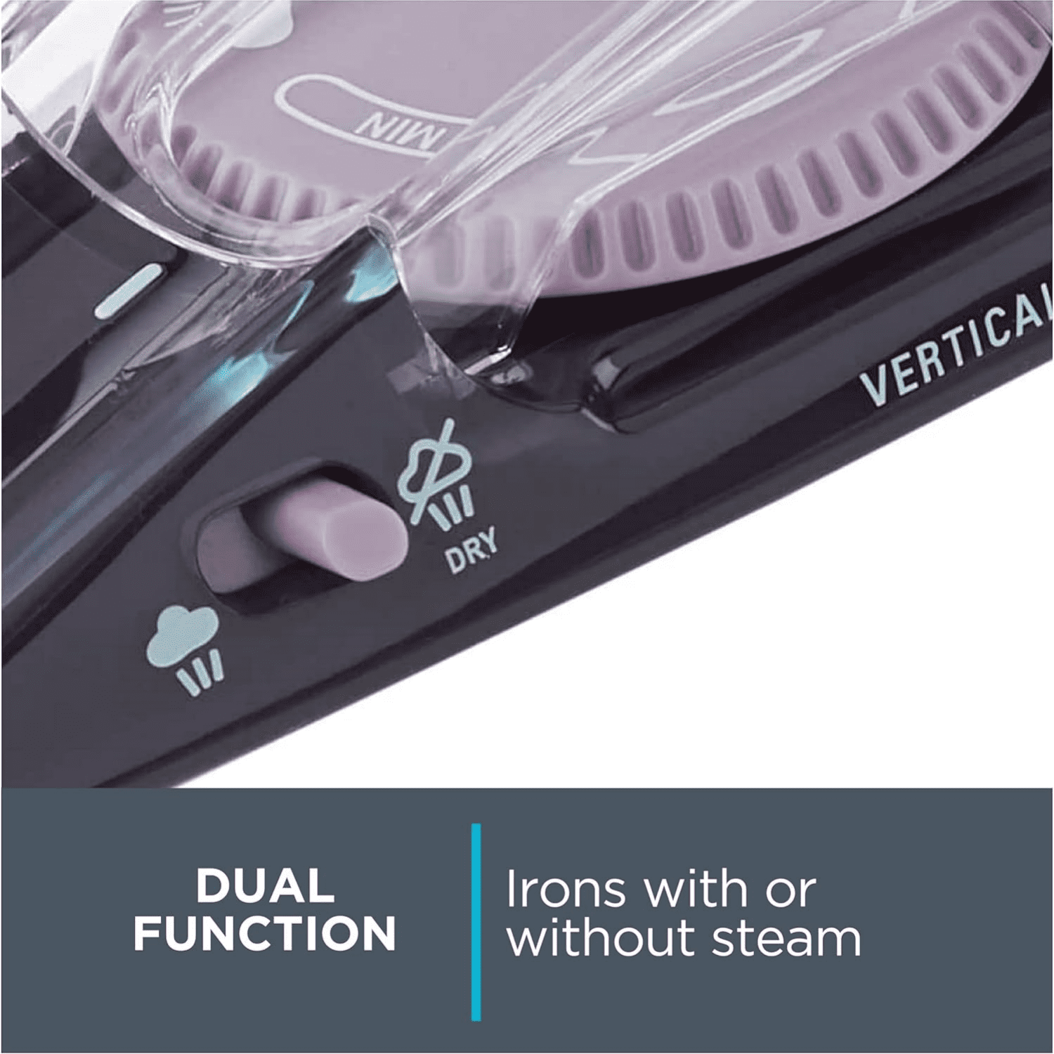 Travel Iron, Stainless Steel Soleplate Hand Held Steamer Iron for Clothes, 200 Microsteam Holes, 1000 Watts Ironing, Fabric Steamer, Dual Voltage, Mini Iron, Purple, DA1560