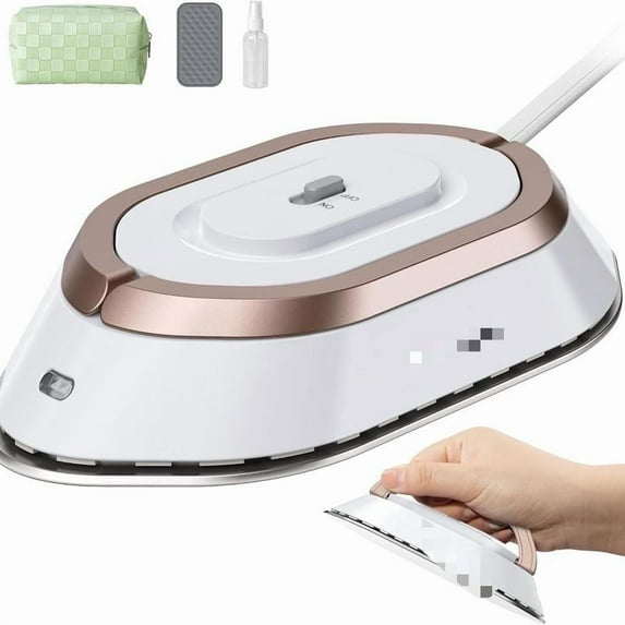 Travel Iron with Dual Voltage 100-240V, 300W Power, 60s Heat Up, 302 ℉   Non-Stick Ceramic Soleplate, 0.8lbs Ultra-Lightweight, Mother‘s Day Gift