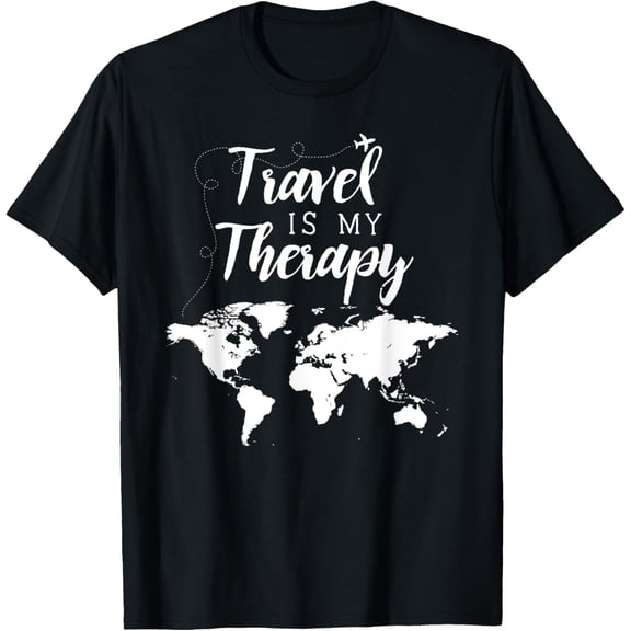 Travel Is My Therapy Statement T-Shirt T-Shirt