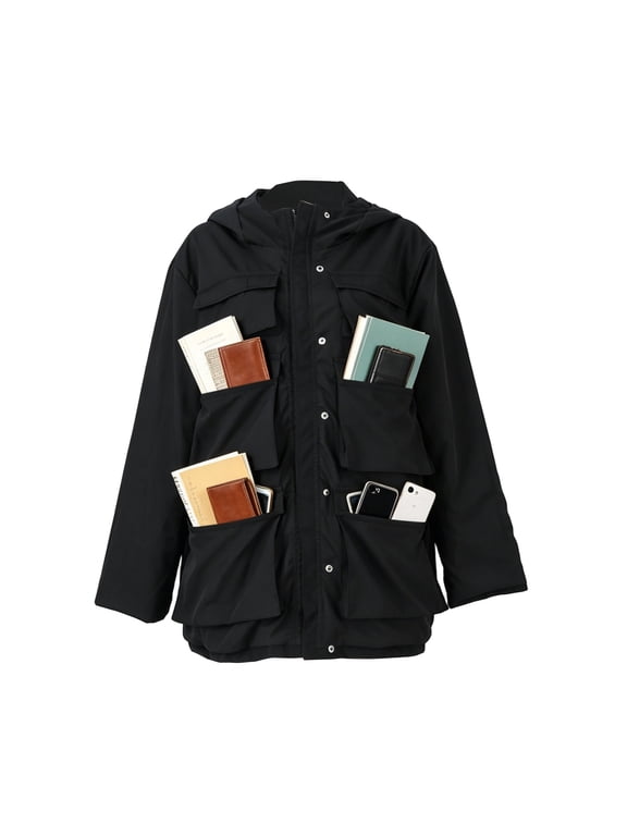 Hidden Pockets Travel Jacket for Men Women, 10 Multi Storage Pockets Coat Luggage Free Design for Air Travel and Outdoor Travel