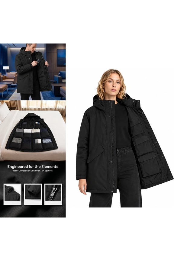 Travel Jacket,Smart Travel Jacket for Men & Women with 10 Hidden Pockets,Avoid Carry-on Fees,Holds 5 Days of Clothes