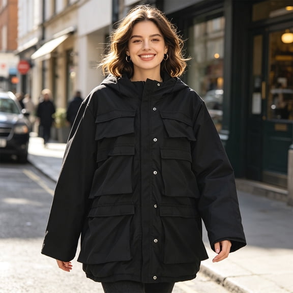 Travel Jacket for Backpackers, 10 Hidden Pockets Water Resistant Coat, Luggage Free Portable Design for Outdoor Adventure and Air Travel