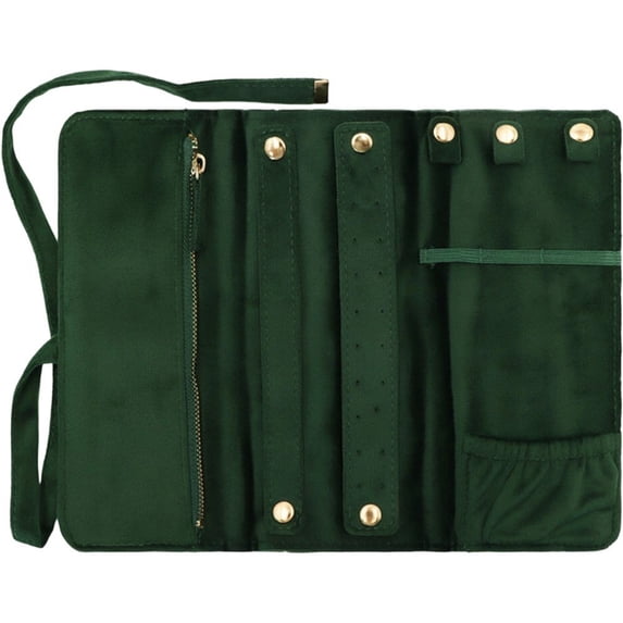 Travel Jewellery Organizer Roll Velvet Jewelry Storage Foldable Jewellery Bag Large Capacity Jewelry Pouch For Necklace Bracelet Earrings Ring