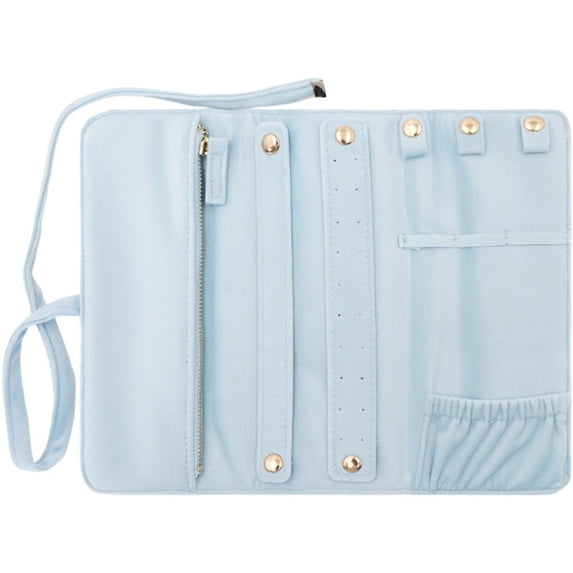 Travel Jewellery Organizer Roll Velvet Jewelry Storage Foldable Jewellery Bag Large Capacity Jewelry Pouch For Necklace Bracelet Earrings Ring