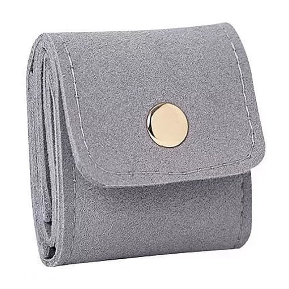 Travel Jewelry Bag, Portable Foldable Travel Jewelry Organizer Case, Velvet Lined Jewelry Storage With Buckle Closure, Compact Jewelry Organizer For Rings Necklaces Earrings,