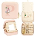 thumbnail image 1 of Travel Jewelry Box For Girls: Traveling Jewelry Case Gift For Women - Mini Organizer For Necklaces Earrings Pink P[Z1], 1 of 2