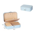 thumbnail image 1 of Travel Jewelry Box for Women Gifts Portable PU Leather Organizer for Earring Necklace Blue, 1 of 5