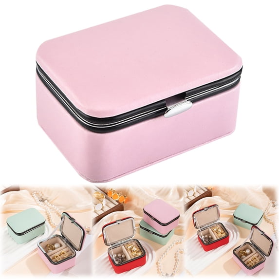 Travel Jewelry Case Organizer Earring Jewelry Display Storage Box Case Organizer Pu Jewelry Organizer Box Stylish And Compact For Earrings Jewelry Display Jewelry Organizers And Storage