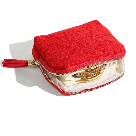 Travel Jewelry Case,Travel Jewelry Organizer,Velvet Organizer Case, Tangle-Free for Rings, Earrings & Necklaces