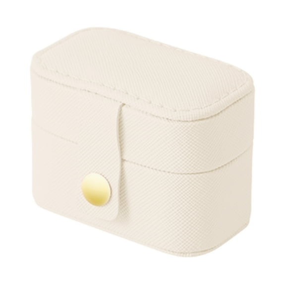 Travel Jewelry Organiser Case for Women Miniature Rings and Earring Storage Box Small PU Leather Jewellery Container