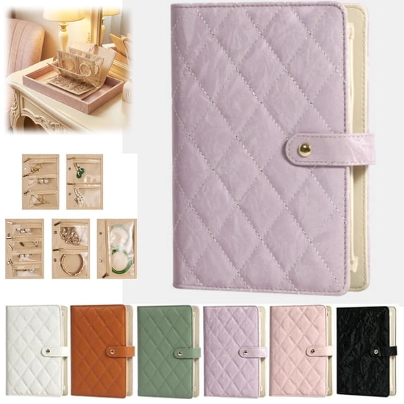 Travel Jewelry Organizer Case, Compact Jewelry Storage Bags for Earrings, Necklace & Rings Portable Gift for Women