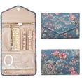 thumbnail image 1 of Travel Jewelry Organizer Roll, Foldable Jewelry Case for Journey-Rings, Necklaces, Bracelets, Earrings, Flower, 1 of 7
