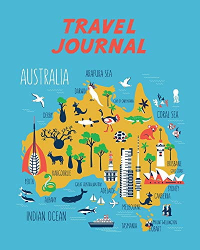 Pre-Owned Travel Journal: Kid's Travel Journal. Map Of Australia ...