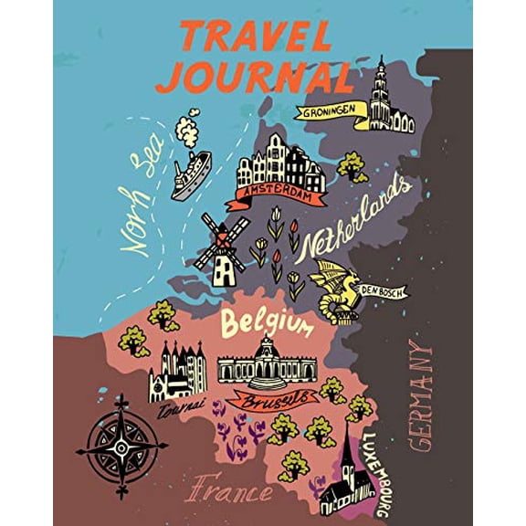 Pre-Owned Travel Journal: Kid's Travel Journal. Map Of Belgium. Simple, Fun Holiday Activity Diary And Scrapbook To Write, Draw And Stick-In. (E