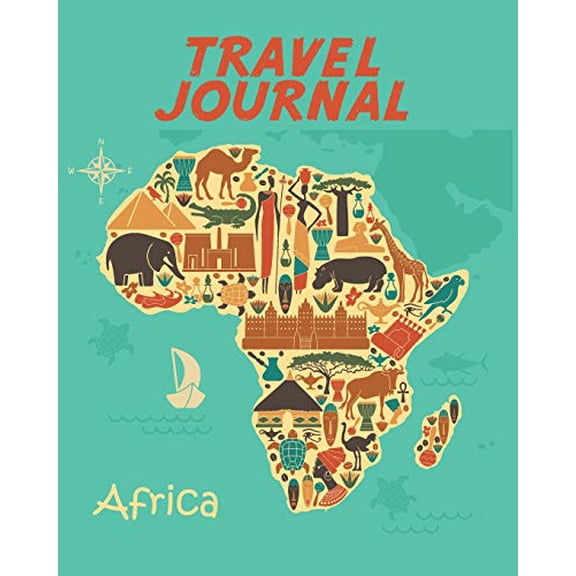 Pre-Owned Travel Journal: Map of Africa. Kid's Travel Journal. Simple, Fun Holiday Activity Diary and Scrapbook to Write, Draw and Stick-In. (Af (Paperback) 1092689419 9781092689410