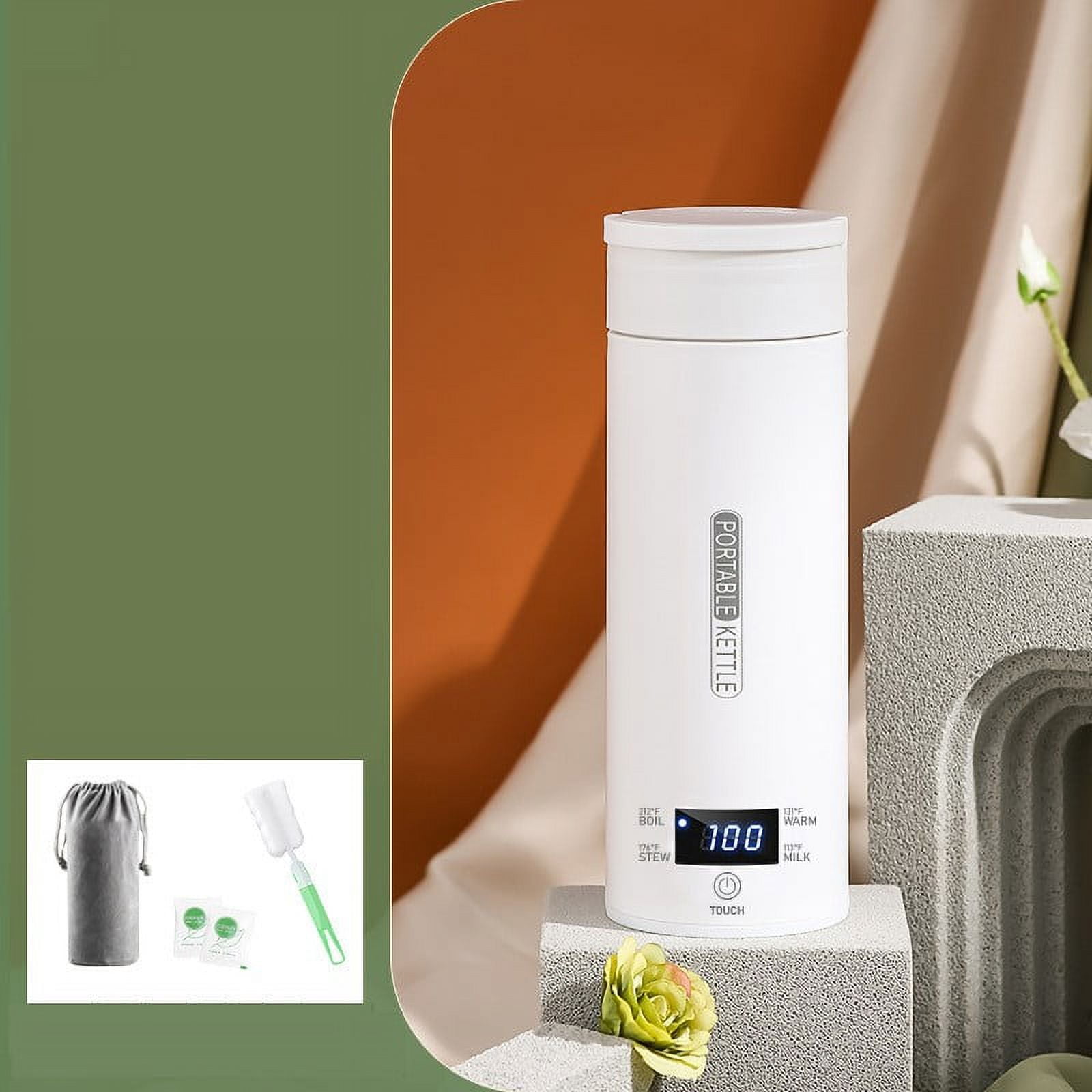 Travel Kettle Heated Water Bottle,Portable Kettle with 4 Variable