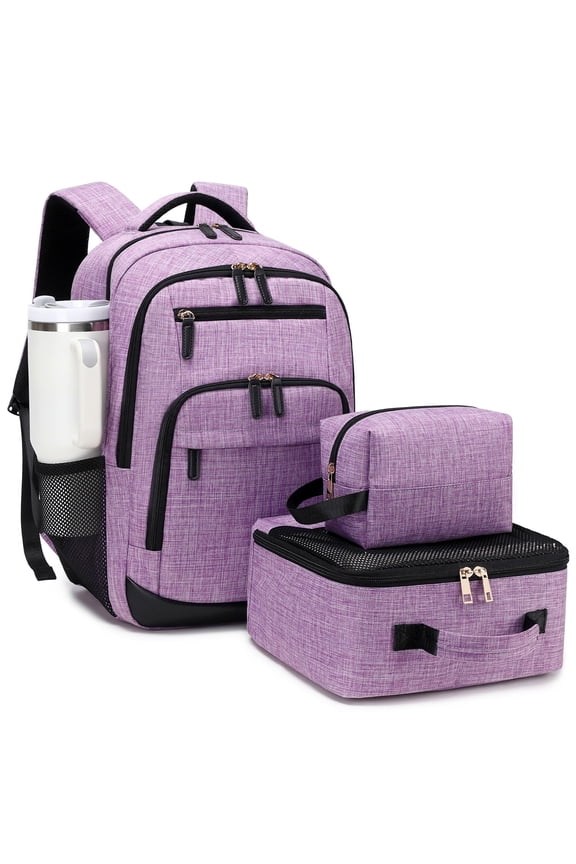 Travel Laptop Backpack 15.6 Inch Extra Large School Backpacks for Business Men Sturdy Computer Bag College And Daily Commute 3pcs Set Gifts