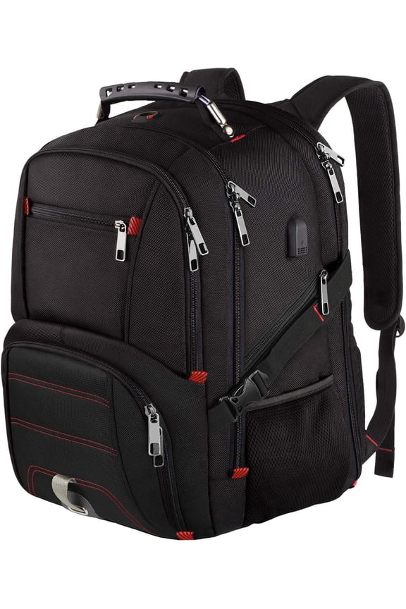 Travel Laptop Backpack, Backpack for Men Women with USB Port, TSA Friendly Heavy Duty Big Business Computer Bag Tech Backpacks Bag Fit 17 Inch Laptops, RFID Backbag