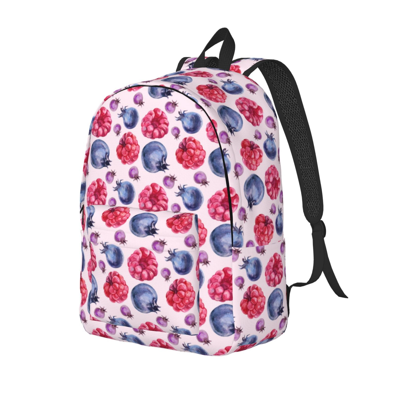 Travel Laptop Backpack - Blueberries berry pattern Lightweight Canvas Backpack, Wear Resistant Computer Backpack Bag Fit {sizeName} Laptop for Men Women with Adjustable Padded Shoulder Straps