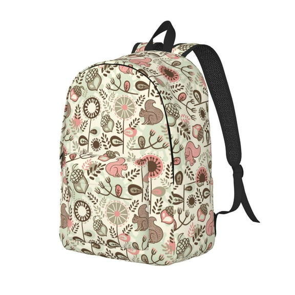 Travel Laptop Backpack - Bohemian Cartoon Cute Squirrel Canvas Backpack Computer Backpack Bag Fit Laptop