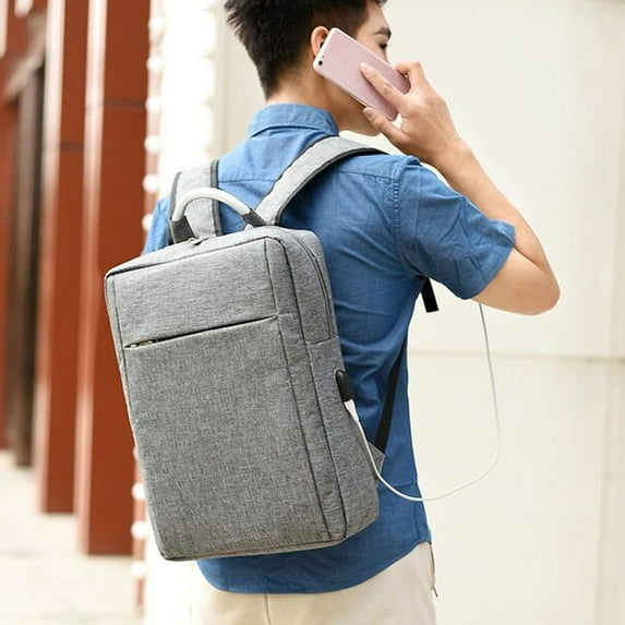 Travel Laptop Backpack, Business Slim Backpack, with USB Charging Port, Water-Resistant, Fits 16 Inch Notebook, for Men & Women, Business Travel, Outdoor Activities