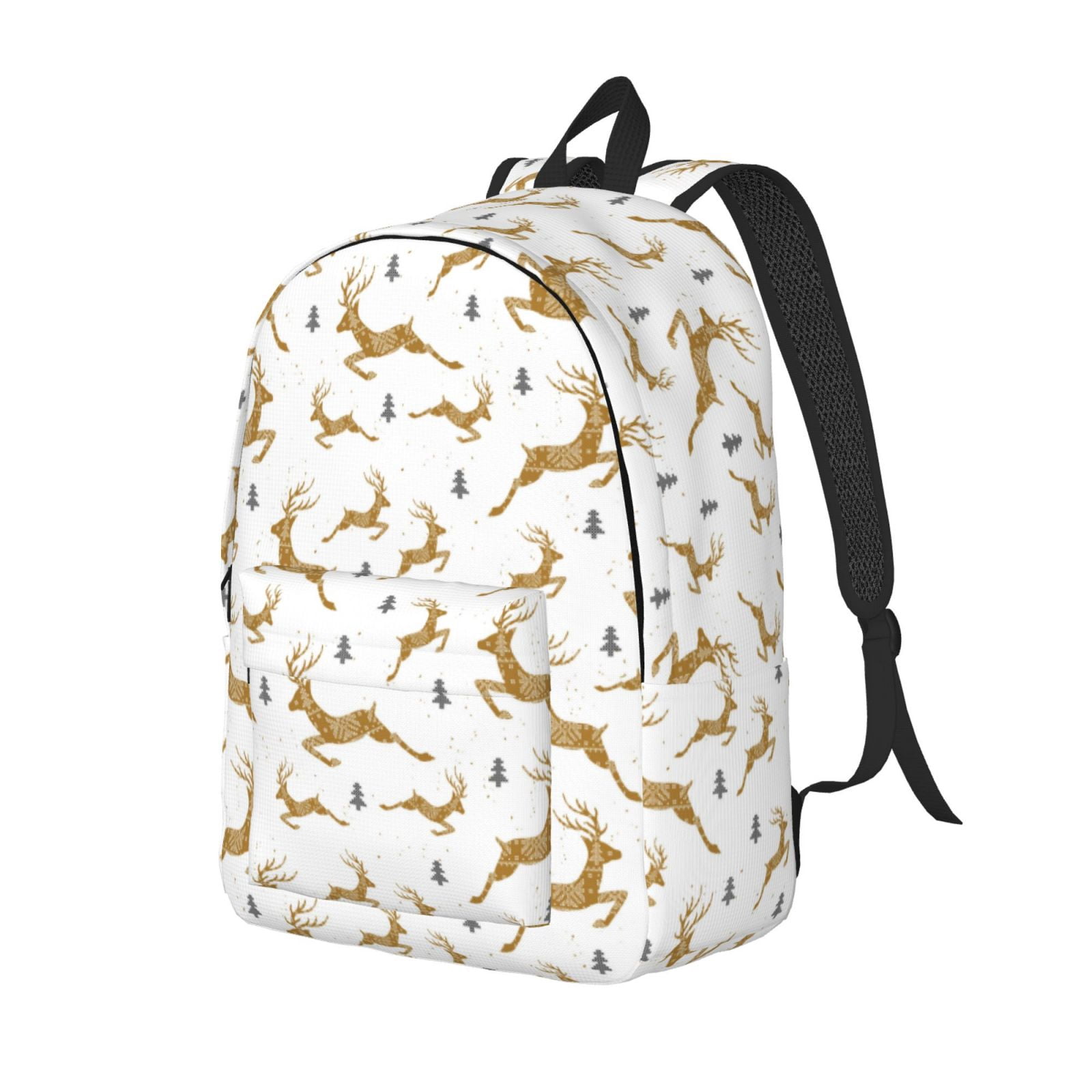 Travel Laptop Backpack - Classic Deer Tree Lightweight Canvas Backpack, Wear Resistant Computer Backpack Bag Fit {sizeName} Laptop for Men Women with Adjustable Padded Shoulder Straps