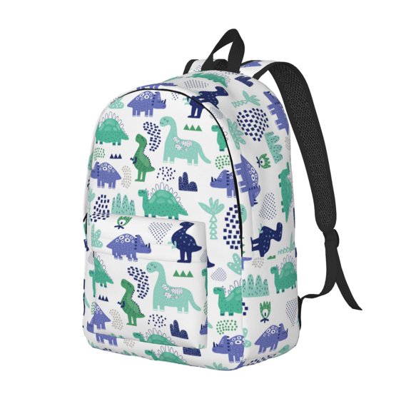 Travel Laptop Backpack - Dinosaur print D Lightweight Canvas Backpack, Wear Resistant Computer Backpack Bag Fit {sizeName} Laptop for Men Women with Adjustable Padded Shoulder Straps
