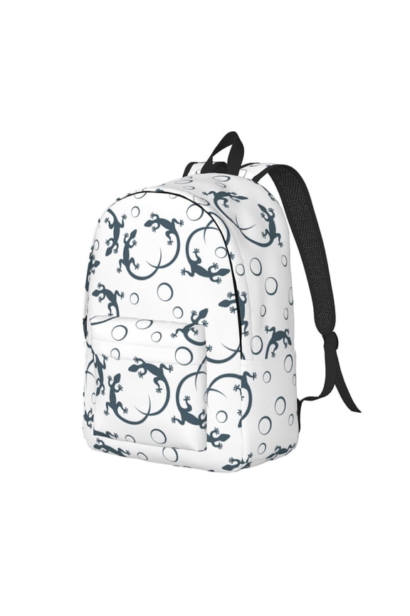 Travel Laptop Backpack - Dreamy Cute Lizard Gecko Lightweight Canvas Backpack, Wear Resistant Computer Backpack Bag Fit {sizeName} Laptop for Men Women with Adjustable Padded Shoulder Straps