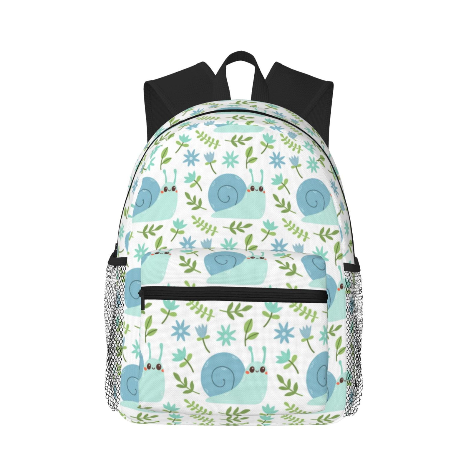 Travel Laptop Backpack For Women And Men, Blue Green Snail Leaves ...