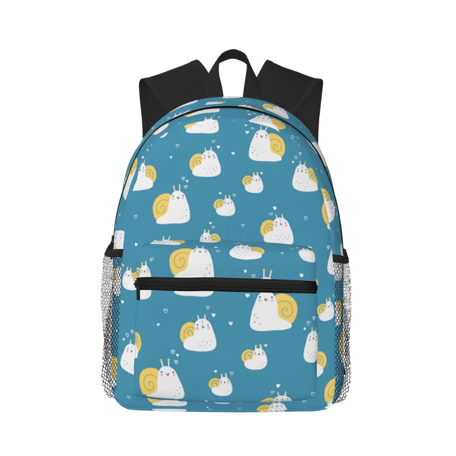Travel Laptop Backpack For Women And Men, Cute Snail Print Blue ...