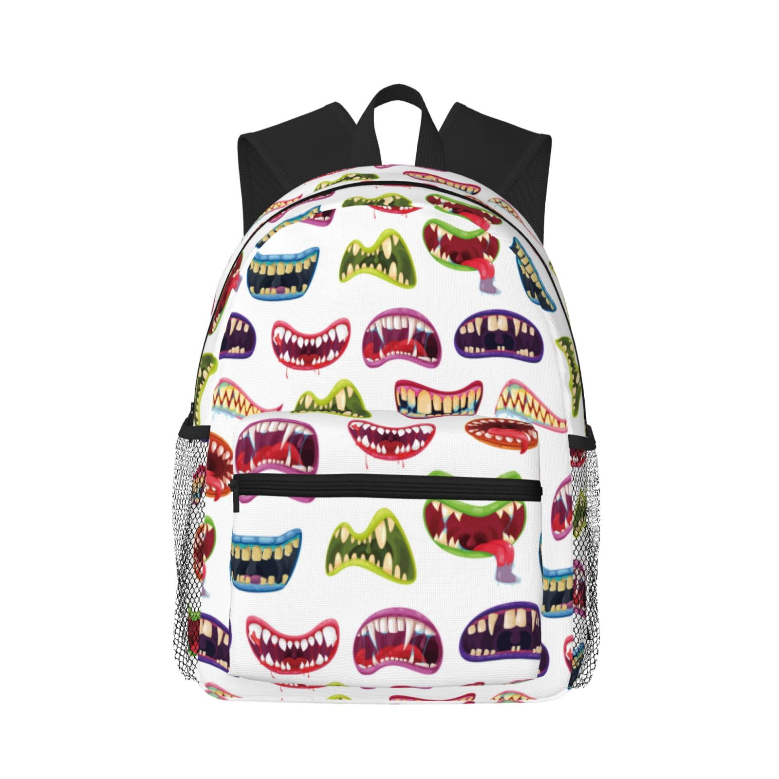 Mini Rucksack Comical Travel Laptop Backpack For Women And Men, Funny Mouth Computer Backpack ...